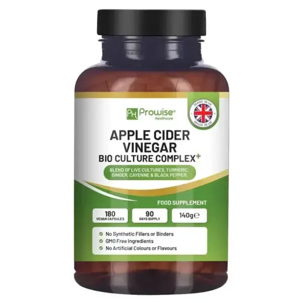 Apple Cider Vinegar Capsules with Probiotics and Prebiotics Bio Cultures Complex