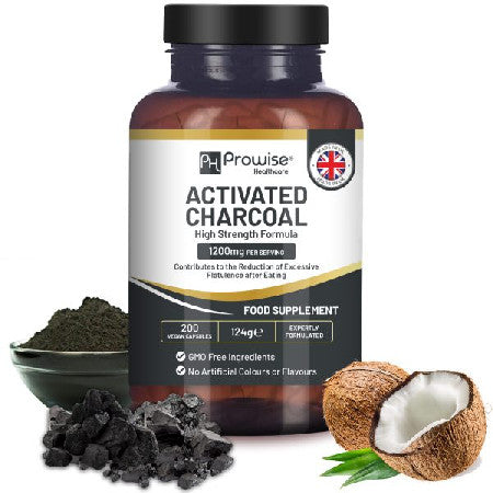 Activated Charcoal Capsules – 200 High Strength Vegan Capsules