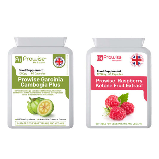 Raspberry Ketones + Garcinia Cambogia - Suitable For Vegetarians & Vegans