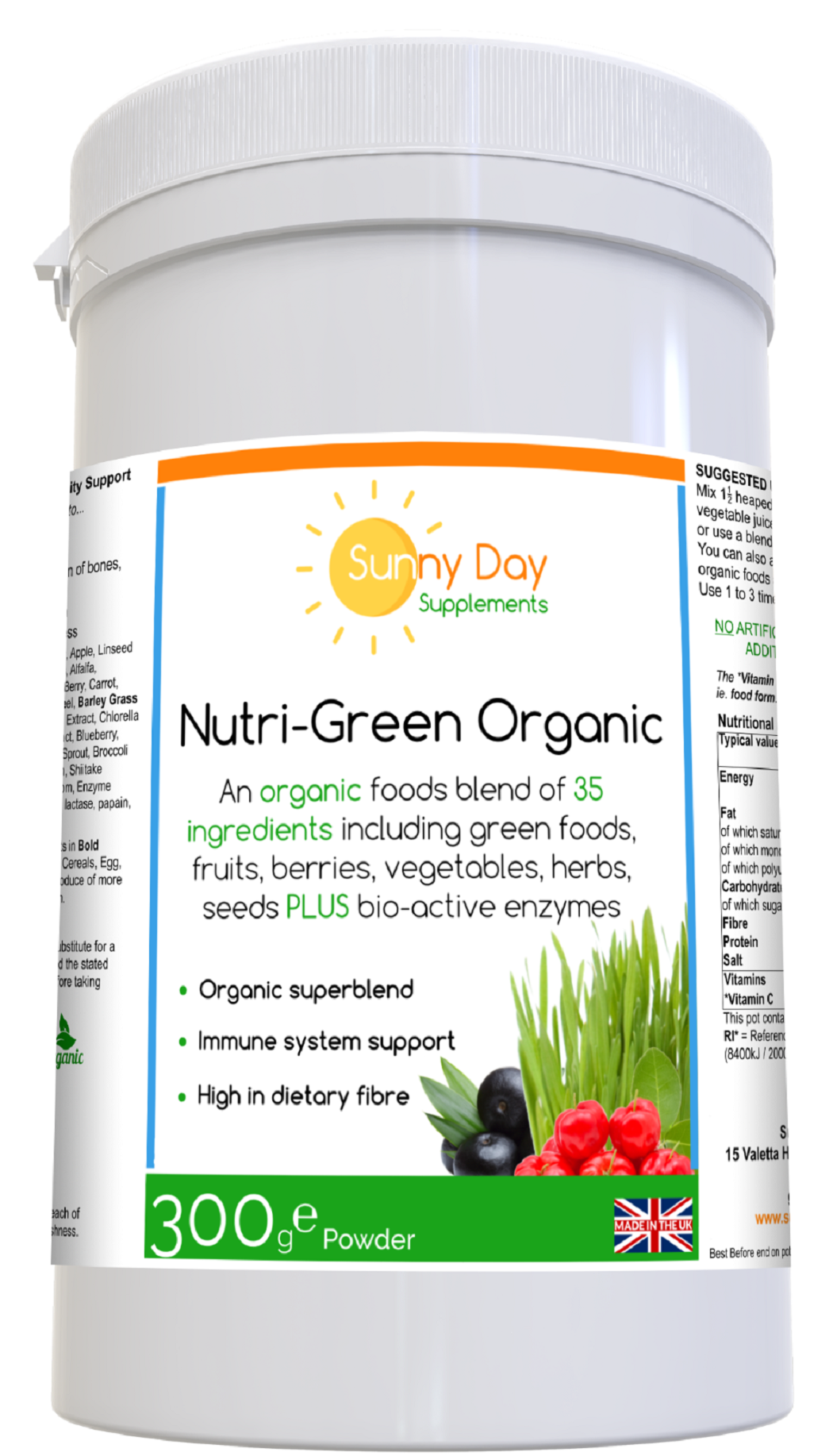 Nutri-Green Organic Superblend Protein Powder