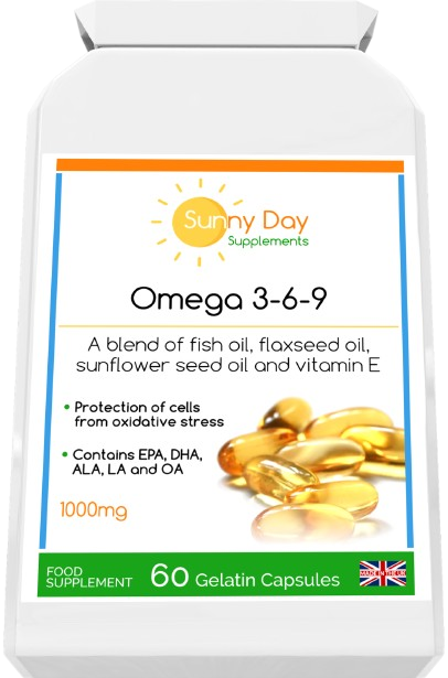 Omega 3-6-9 Oils with Vitamin E. 2 Packs - only £7.38 per pack.