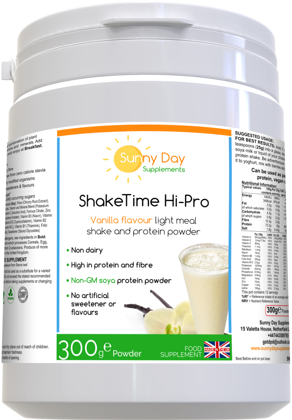 Shake-Time HI-Pro Vanilla Flavour